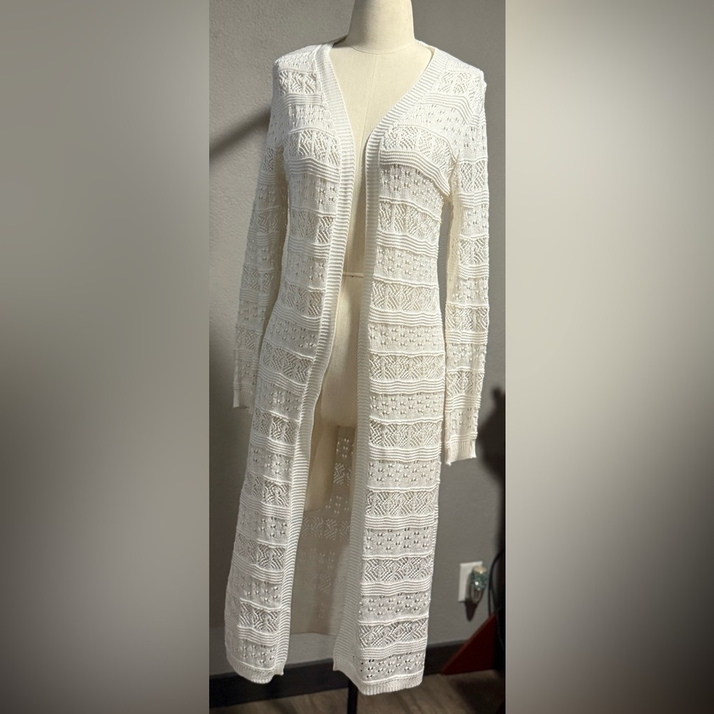 Poof! White Lace Knitwear